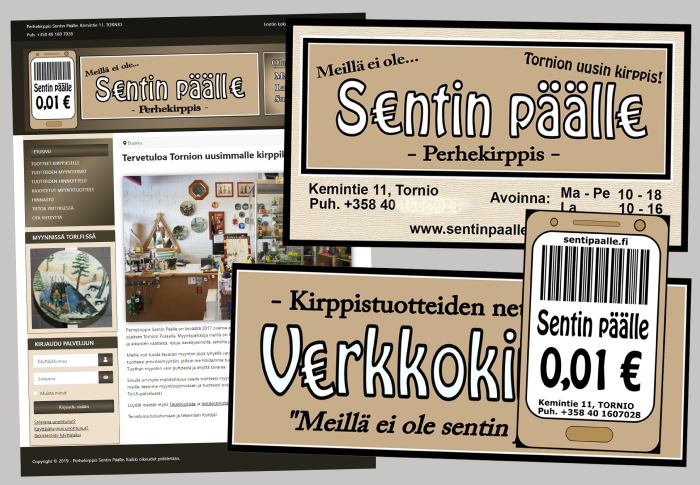 Websivu, logot, käyntikortit