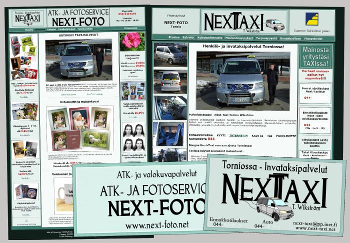 Websivut, logot, käyntikortit